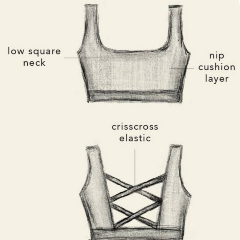 BLOGILATES NWT criss cross sports bra -blue floral -small - Picture 4 of 7